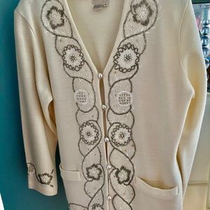 In time for Christmas!!!  Ann Wi Sparkling Sequined Beaded Pearled sweater